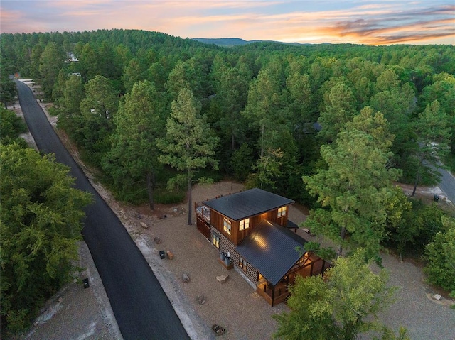 aerial view of a forest