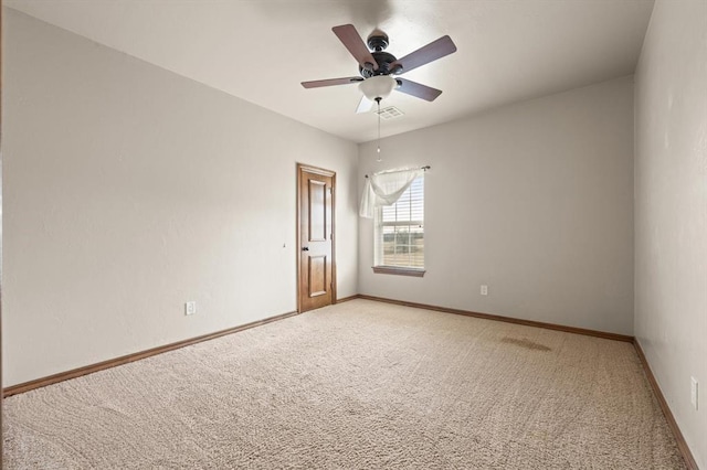 329826 E Hwy 66, Wellston, OK 74881 - empty room featuring carpet floors, ceiling fan, and baseboards