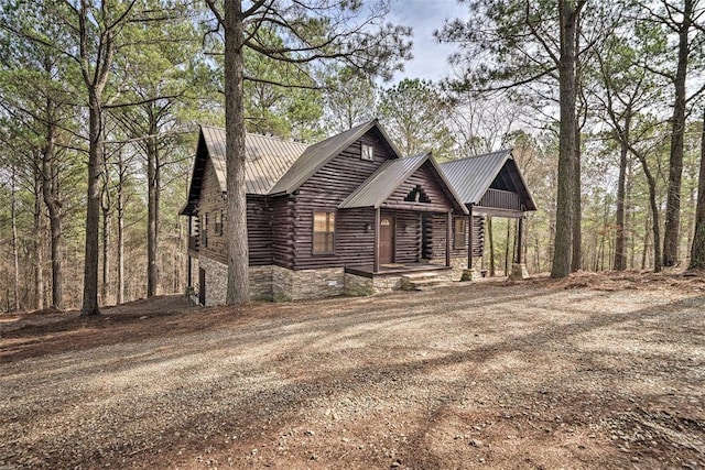 view of front of house featuring covered porch