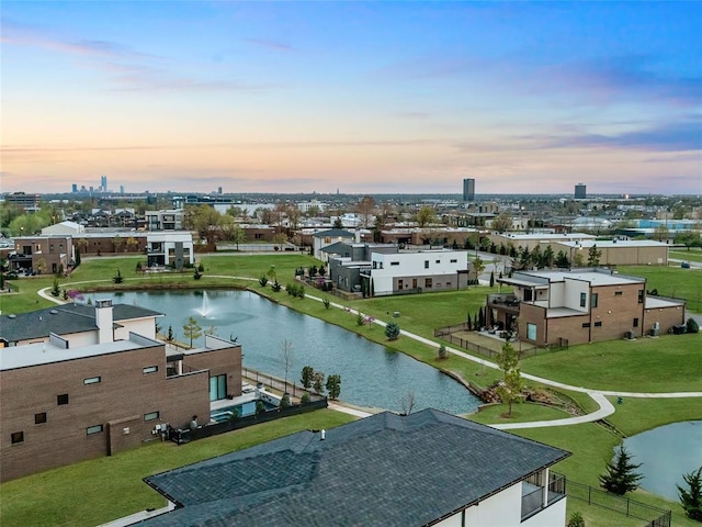810 NW 72nd St, Oklahoma City, OK 73116 - birds eye view of property with a water view