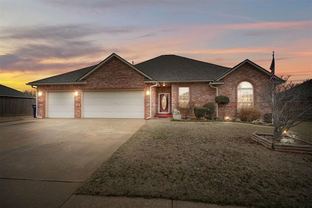 ranch-style house with a garage