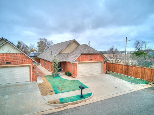 front of property featuring a garage