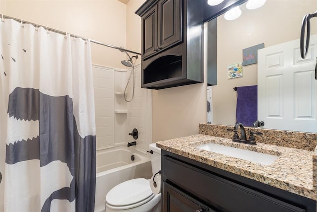 3524 Mount Mitchell Ln, Norman, OK 73069 - full bath featuring vanity, toilet, and shower / bathtub combination with curtain
