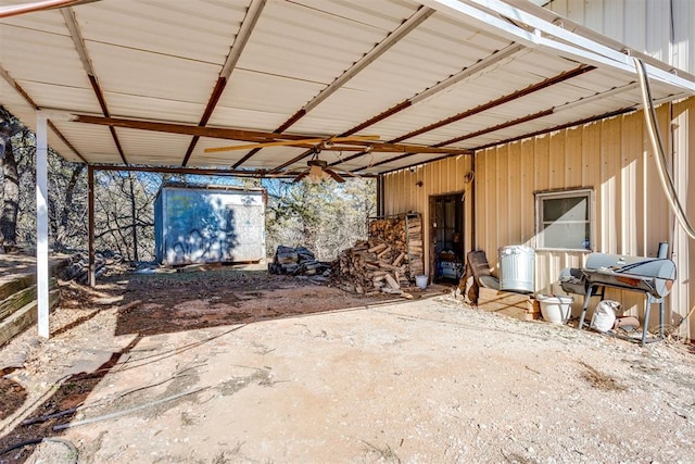 view of patio with a grill