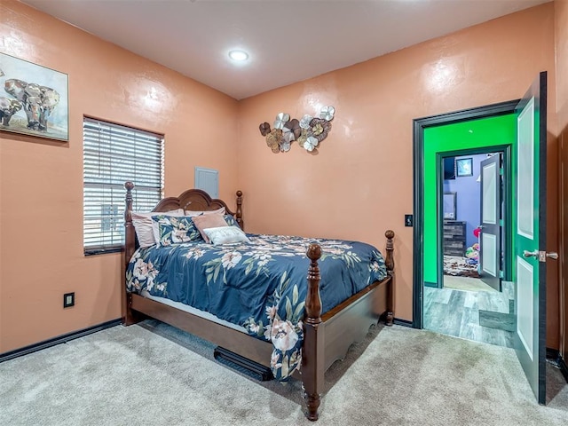 view of carpeted bedroom