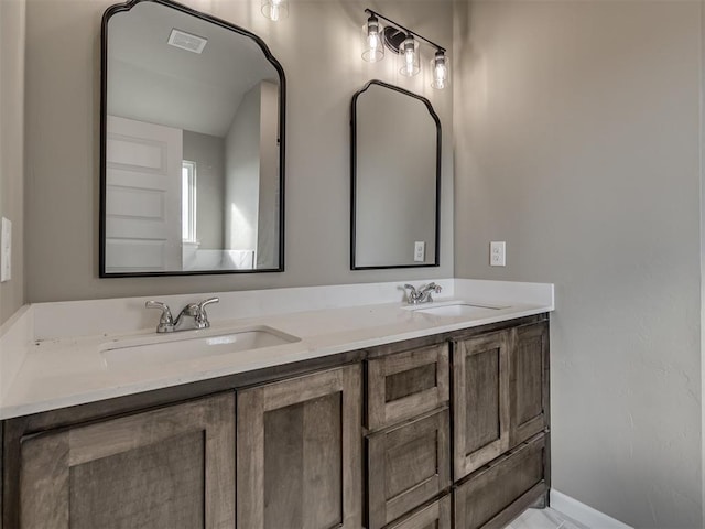 bathroom with vanity