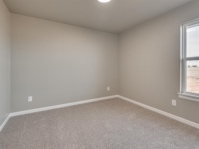 unfurnished room featuring carpet