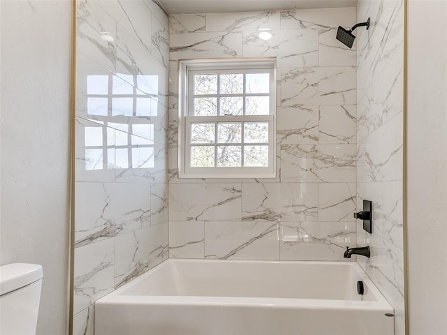 full bath with tub / shower combination and toilet