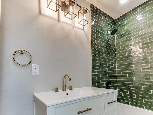 full bathroom featuring vanity