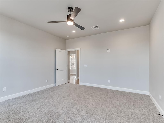 6209 Rivergate Dr, Shawnee, OK 74804 - empty room with ceiling fan and light colored carpet
