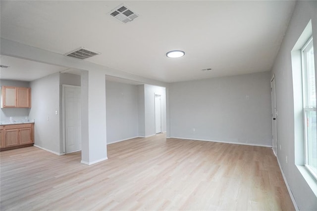 interior space featuring light wood-type flooring