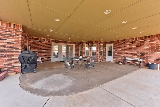 view of patio / terrace with a grill