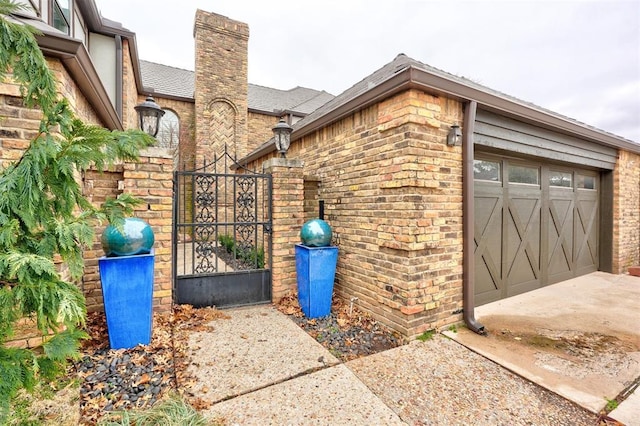 view of home's exterior with a garage