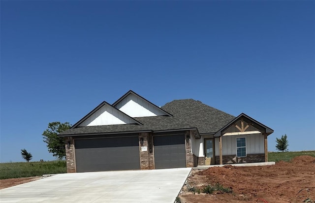 craftsman-style home with a garage