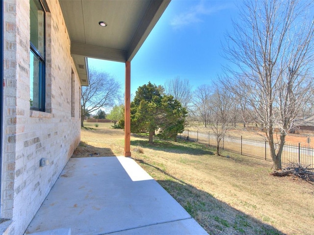817 Carrie Ct, Purcell, OK 73080 - view of yard with a patio area and fence