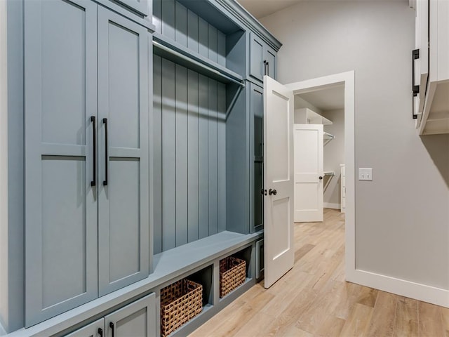 3134 NW 37th St, Newcastle, OK 73065 - mudroom featuring light wood-style floors and baseboards