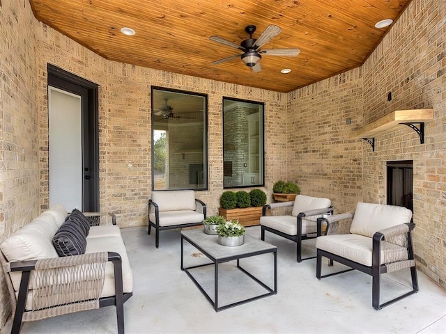 3134 NW 37th St, Newcastle, OK 73065 - view of patio with an outdoor hangout area and a ceiling fan