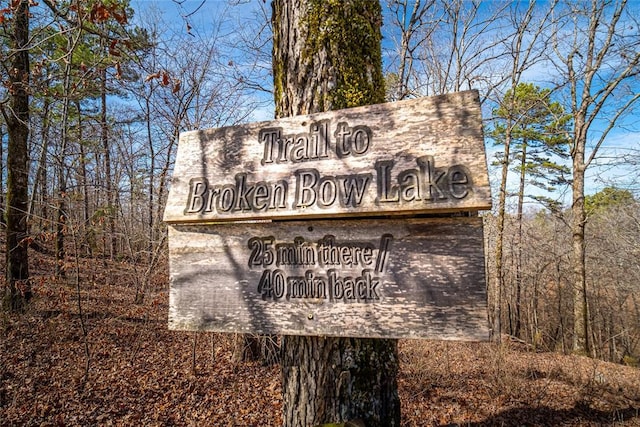 view of community sign