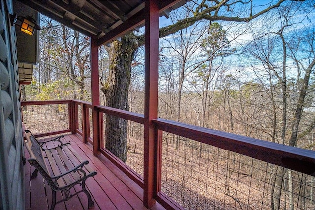 view of wooden terrace