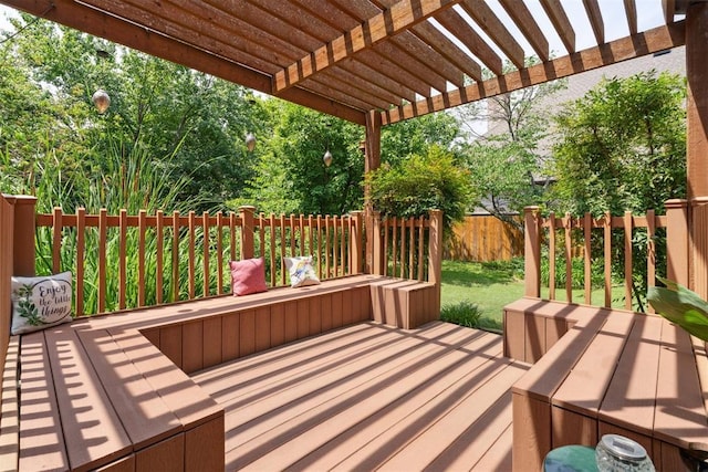 1408 NW 147th St, Edmond, OK 73013 - deck featuring a pergola
