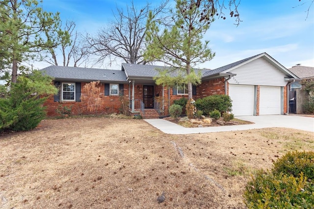 ranch-style home featuring a garage