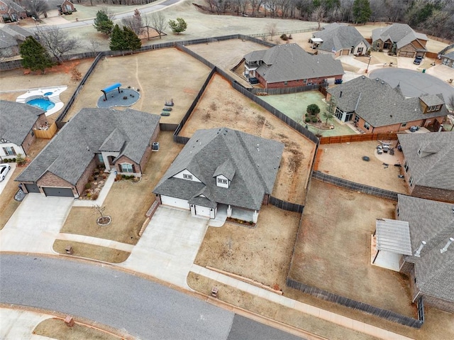 aerial view featuring a residential view