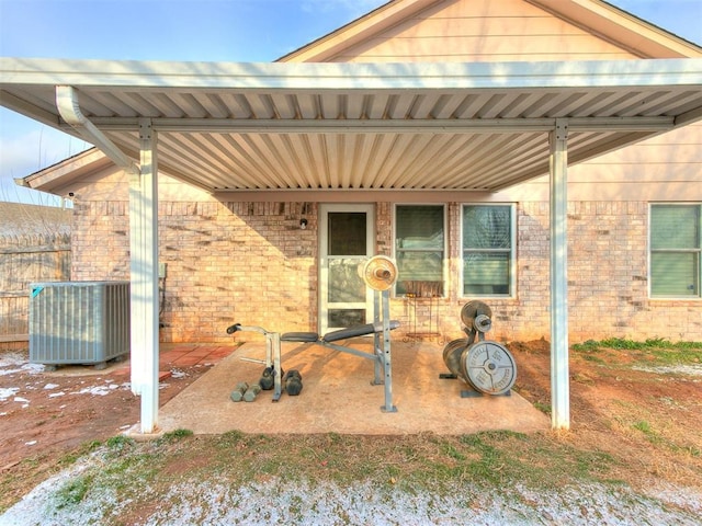 exterior space with central AC unit