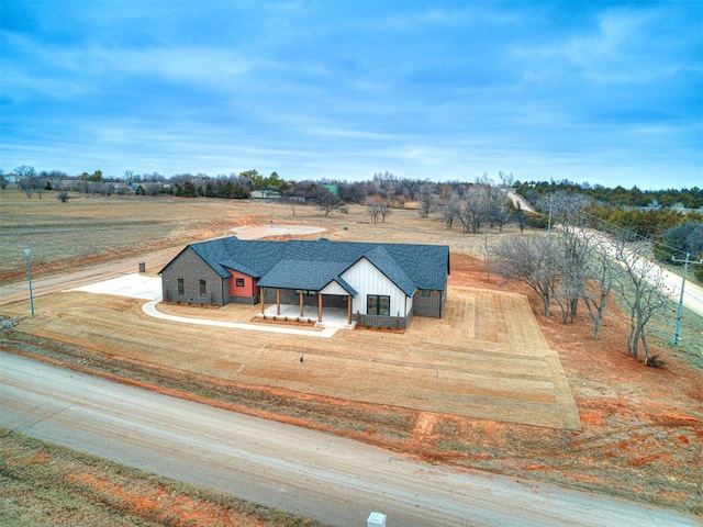 bird's eye view featuring a rural view