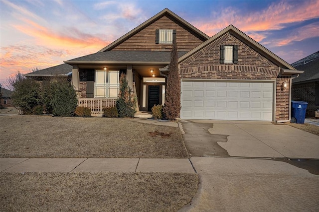 view of front of house featuring a garage