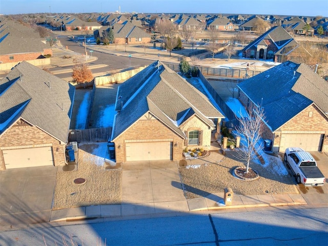 bird's eye view featuring a residential view