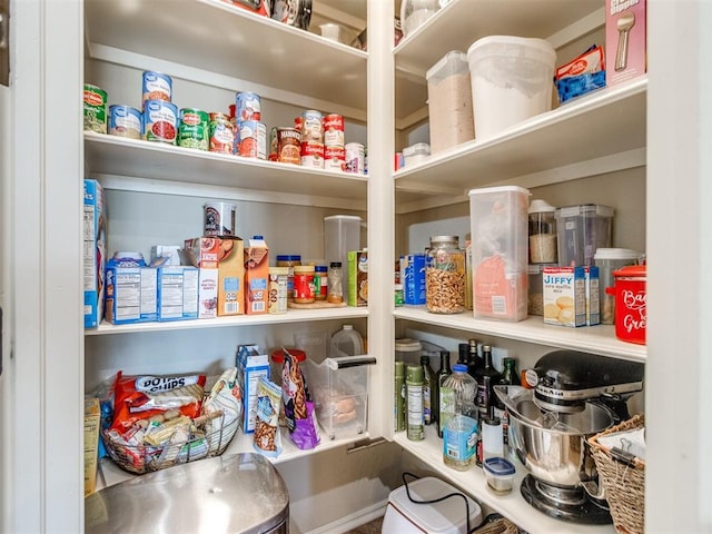 view of pantry