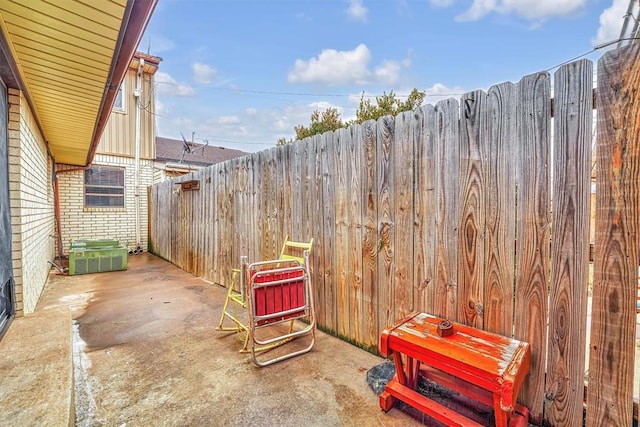 view of patio featuring central AC unit