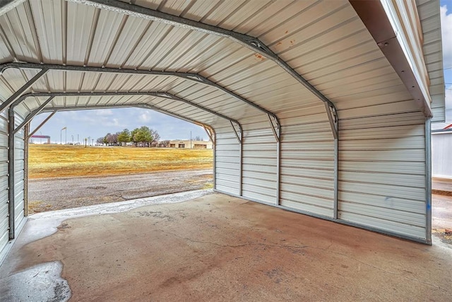 garage with a carport