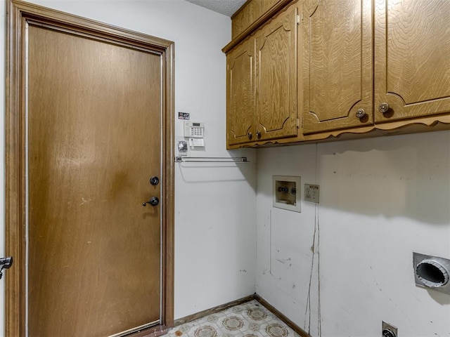 7000 N Libby Ave, Oklahoma City, OK 73132 - laundry room with cabinets, washer hookup, and hookup for an electric dryer
