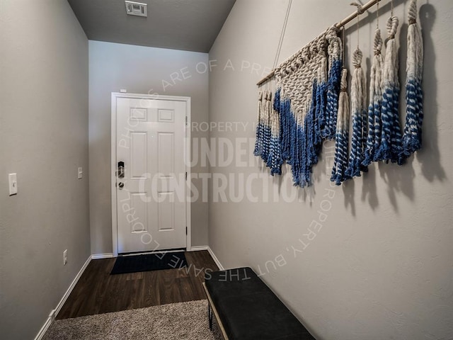 entryway featuring dark hardwood / wood-style floors