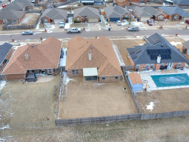 drone / aerial view featuring a residential view