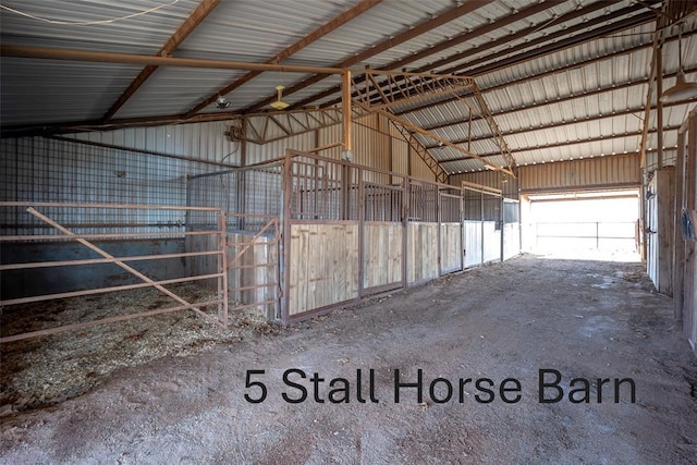 view of horse barn