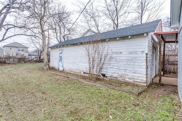 1617 NW 31st St, Oklahoma City, OK 73118 - garage featuring a yard