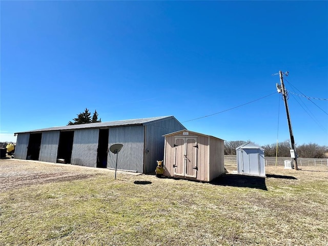 view of shed