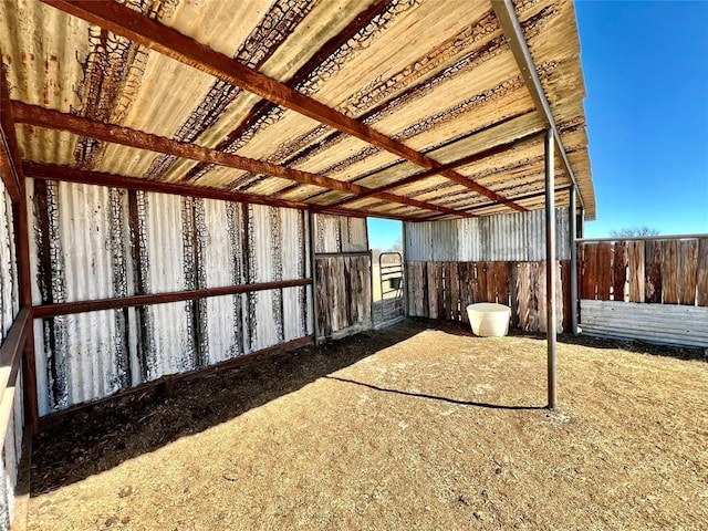 view of patio / terrace featuring an outbuilding and an exterior structure