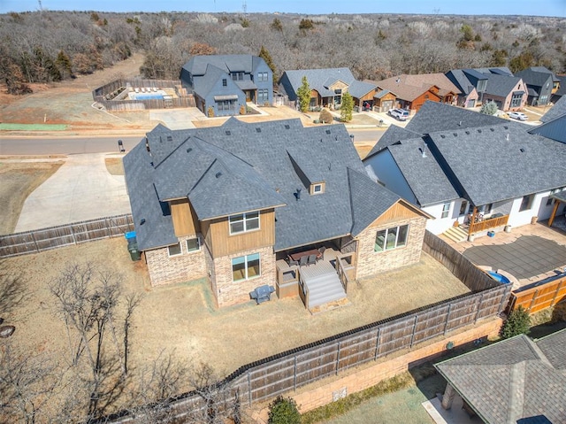 birds eye view of property featuring a residential view