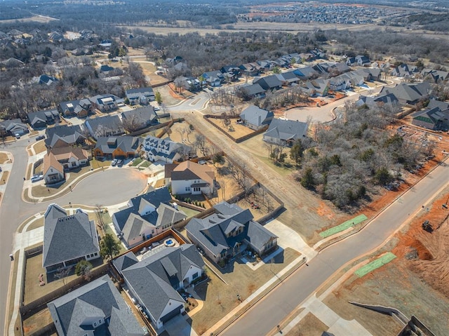 aerial view with a residential view