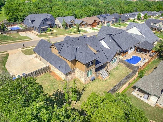 7308 Sunset Sail Ave, Edmond, OK 73034 - birds eye view of property featuring a residential view