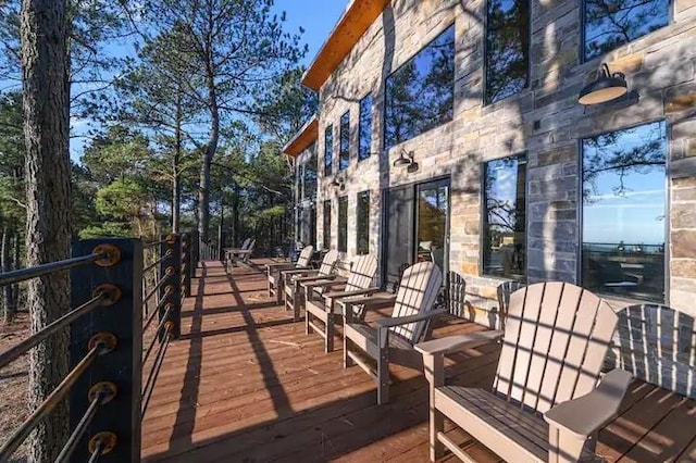 view of wooden terrace