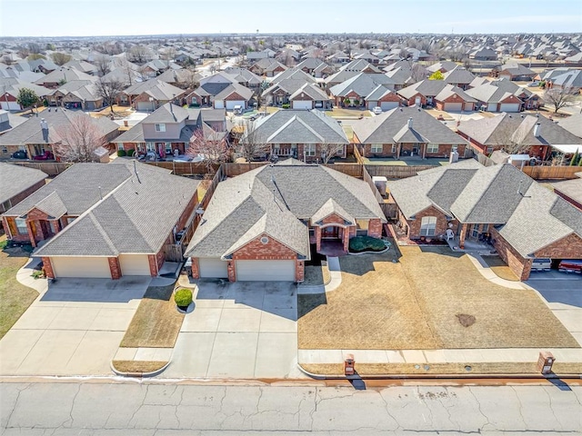 bird's eye view with a residential view