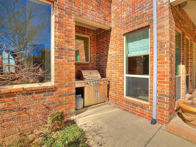 view of patio / terrace with a grill