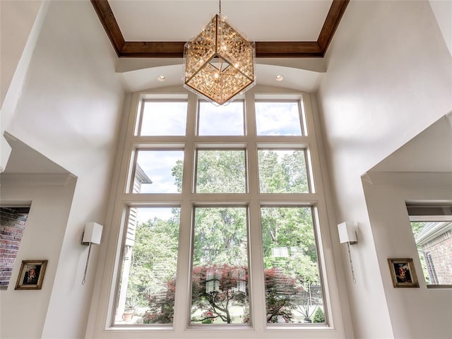 405 Flint Ridge Ct, Norman, OK 73072 - detailed view of a chandelier and crown molding