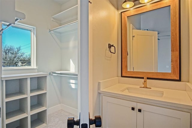 bathroom with vanity