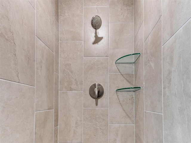 details featuring a tile shower