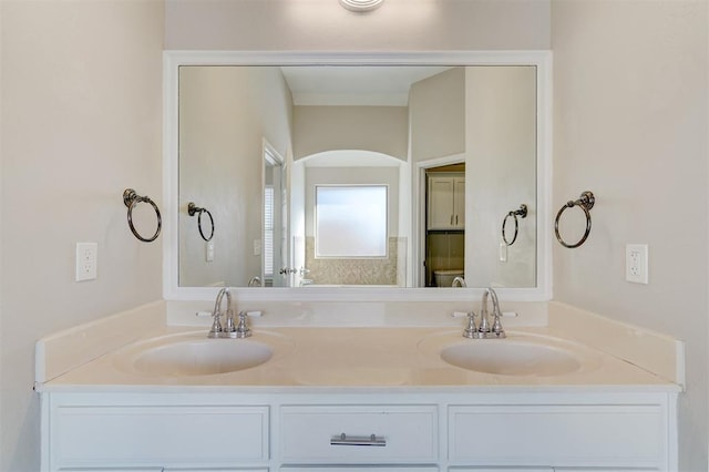 8016 Heather Glen Dr, Yukon, OK 73099 - full bathroom with a sink and double vanity